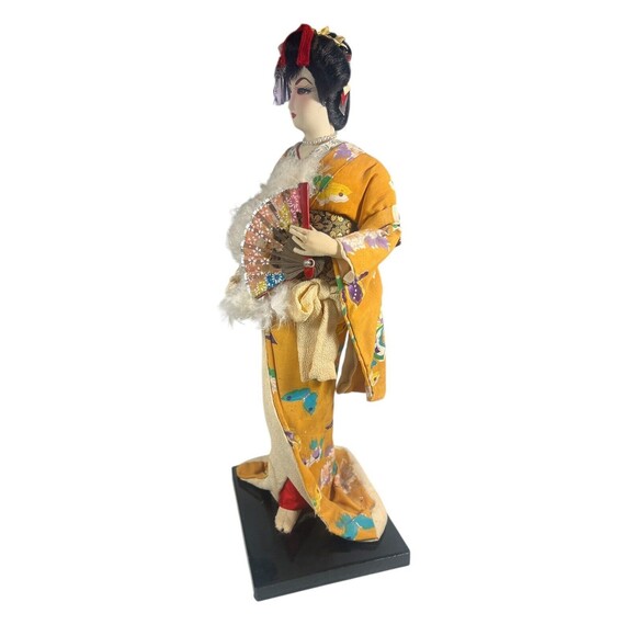 Vintage Japanese Doll Kimono Geisha Maiko Traditional Folk Craft Japan 15 “ Tall - Picture 12 of 16